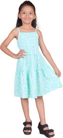 Kid Kupboard Cotton Girls A-Line Frock, Light Blue, 7-8 Years KIDS6459