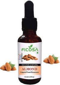 Saanvi Perfumers Sweet Almond Food Flavour Essence Edible Grade 15ML For Used in Chocolates, Cookies, Desserts, Syrups,