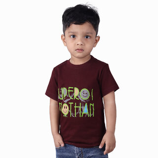 Kid Kupboard Cotton Baby Boys T-Shirt, Purple, Half-Sleeves, 3-4 Years KIDS6451