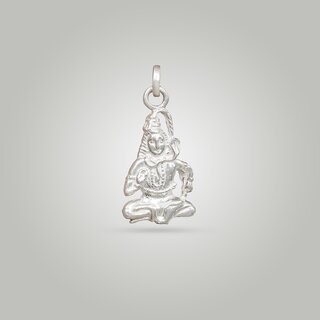 Lord shiva Pure silver Pendant  Sterling Silver Lord Shiva Pendant with Chain  for Men  Women By Jaipur Gemstone