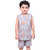 Kid Kupboard Cotton Baby Boys T-Shirt and Short Set, Light Grey, Half-Sleeves, 4-5 Years KIDS6440