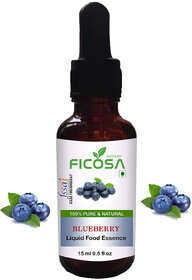 Saanvi perfumers Blueberry Attar Essence Edible Grade 15ml For Used in Food, Cakes, Cookies, Ice-Cream, Milkshake and Ot