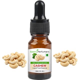 Saanvi perfumers Cashew Nut Attar Essence Edible Grade 15ml For Used in Food, Cakes, Cookies, Ice-Cream, Milkshake and O