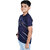 Kid Kupboard Cotton Boys T-Shirt, Dark Blue, Half-Sleeves, 8-9 Years KIDS6470