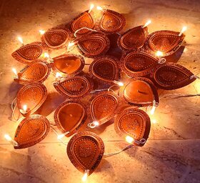 F C Fancy Creation Diwali Decorative 21 Led Diya Lights Electric Diya Deepak String Lighting For Diwali Home Decor (2)