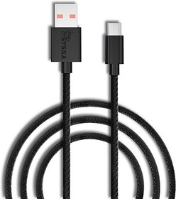 Syska CC-200 1.5 m USB Type C Cable (Compatible with Mobile, Black)_350clone