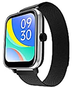 Zebronics DRIP Smart Watch with Bluetooth Calling 4.3cm,  10 Built-in  100+ Watch  100+ Sport Modes 4 Games Voice Assistant 8 Menu UI Fitness Health  Sleep Tracker (Metal Black)_383clone.