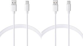PHILIPS DLC2528M(SET OF 2) 1.2 m USB Type C Cable (Compatible with MOBILES, White)_302clone.