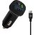 Zebronics ZEB-CC5236Q Car Charger with 36W Rapid charge Type C/USB output LED indicator intelligent charging ABS plastic Protections for Short circuit/over current/voltage and temperature (Black)_479clone