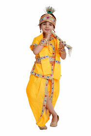 Kaku Fancy Dresses Shri Krishna Dress for Baby Boy  Girl, Janmashtami, Bal Krishna Dhoti Dress, Kanha Accessories