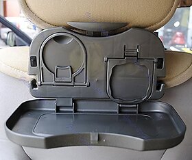 Car Back Seat Folding Portable Organizer Dining Table Tray Holder   Cup  Meal  Holder  Travel Dining Tray Pack of 1