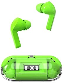 Digimate Transbud  Earbuds With Charging Case 6 Hours Play Time Bluetooth Version 5.3 With MIC (DG-EP02, Green)