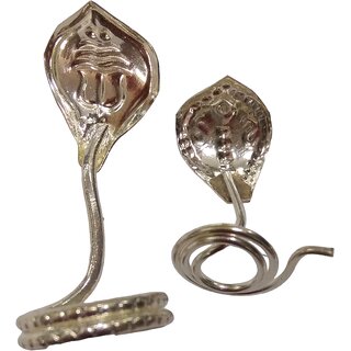 Small Size Pure Silver Naag-Nagin Joda ( Snake Pair ) For Pooja Shivling, Kaal Sarp Dosha And Vastu ( Pack Of 2 Pcs.)