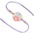 LUCKY JEWELLERY Plastic Floral Multi Color Rakhi for Brother/Bhaiya/Bhai/Bhabhi - Pack of 2