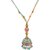 LUCKY JEWELLERY Gold Plated Meena Stone Rakhi with Lumba Bracelet for Bhaiya  Bhabhi- Pack of 2