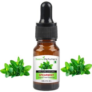 Saanvi Perfumes Spearmint Food Flavour Essence 15ml  Liquid Food Essence
