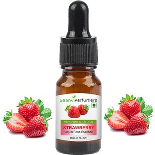 Saanvi perfumers Strawberry Attar Edible Grade For Used in Pastries, Whipcreams, Jellies, Candies, Bakery, Chocolates, I