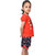 Kid Kupboard Cotton Girls T-Shirt and Short Set, Multicolor, Half-Sleeves, 6-7 Years KIDS6472
