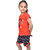 Kid Kupboard Cotton Girls T-Shirt and Short Set, Multicolor, Half-Sleeves, 6-7 Years KIDS6472