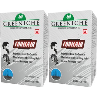Greeniche FORHAIR - Premium Hair Growth Supplement for Healthier, Fuller Hair (60 Capsules)