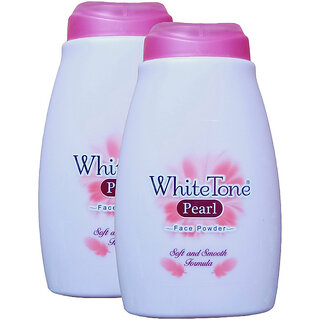 White Tone Pearl Face Talc With Soft And Smooth Formula 75gm Pack Of 2