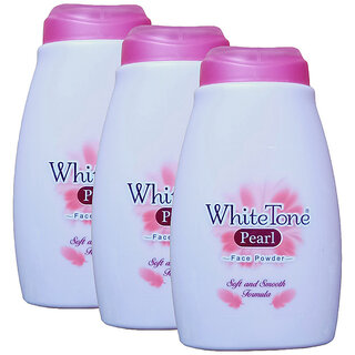 White Tone Pearl Face Talc With Soft And Smooth Formula 75gm Pack Of 3
