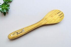 Flixmint Wooden Salad Spoon, Dessert Spoon (Pack Of 1)