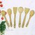 Flixmint Acacia-Wood-150 Wooden Salad Spoon, Soup Spoon, Serving Spoon, Table Spoon Set (Pack Of 6)