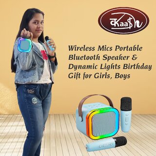 Kaash collections Professional Wireless Mini Portable Bluetooth Speaker with Microphone Music Singing Toys for Girl/Boy