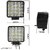 EX16FW2P 16 LED Fog Light Waterproof Square Led Flood Lamp Offroad Driving Work Light for Bikes Cars and Motorcycle (48W, White Light)