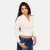 Women Off-white Zipper Tees
