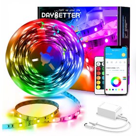 DAYBETTER Smart Wi-Fi RGB Rope Led Strip Light 300 LED App Control with remote