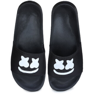 Stunt Casual Black Color Slippers for Men, Comfortable and Stylish Footwear for Everyday Use