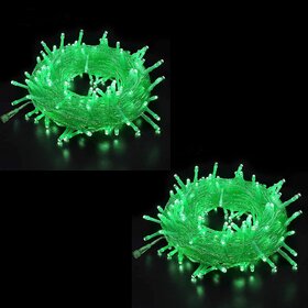 DAYBETTER Green 15M String Light, Rice Light, Diwali Decorative Ladi Light Pack of 2