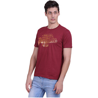 Fidato Men's Round Neck Half Sleeves Multicolor Tshirt (FDMARNC92)