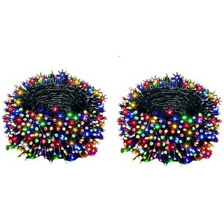 DAYBETTER Multicolor 15M String Light, Rice Light, Diwali Decorative Ladi Light Pack of 2
