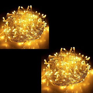 DAYBETTER Yellow 15M String Light, Rice Light, Diwali Decorative Ladi Light Pack of 2