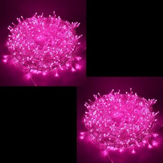 DAYBETTER Pink 15M String Light, Rice Light, Diwali Decorative Ladi Light Pack of 2