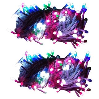 DAYBETTER Multicolor 13M String Light, Rice Light, Diwali Decorative Ladi Light Pack of 2