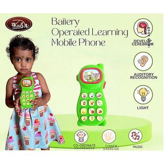 Kaash Collections Quality Smart Phone Cordless Feature Mobile Phone Toys Mobile Phone Musical Toys for Kids (075 Phone)