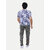 Men White Tie and Dye Cotton Printed Crew Neck T-Shirt
