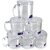 DELISOGA Transparent Tea Cup Coffee Cup Set Made of Crystal Clear Glass 180 ml Pack of 6
