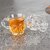 YUJING Transparent Tea Cup Coffee Cup Set Made of Crystal Clear Glass 140 ml Pack of 6