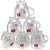 BLINKMAX Transparent Flower Design Tea Cup Coffee Cup Set Made of Crystal Clear Glass 155 ml Pack of 6