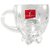 BLINKMAX Transparent Flower Design Tea Cup Coffee Cup Set Made of Crystal Clear Glass 155 ml Pack of 6