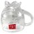 BLINKMAX Transparent Flower Design Tea Cup Coffee Cup Set Made of Crystal Clear Glass 155 ml Pack of 6