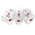 BLINKMAX Transparent Flower Design Tea Cup Coffee Cup Set Made of Crystal Clear Glass 155 ml Pack of 6