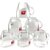 BLINKMAX Transparent Square Shape Tea Cup Coffee Cup Set Made of Crystal Clear Glass 155 ml Pack of 6