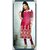 Designer Cotton Kurti ( PINK COTTON KURTI WITH CREAM NET IN FRONT).