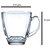 BLINKMAX Transparent Square Shape Tea Cup Coffee Cup Set of 6 Made of Crystal Clear Glass 155 ml
